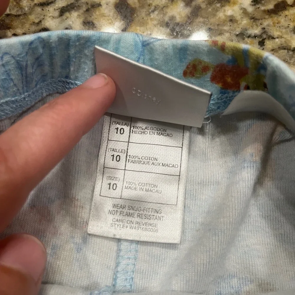 Disney‎ Store Finding Nemo Squirt Pajama Pants Kids Size 10 Blue Cotton